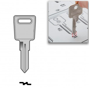 2x Chiave per EFG Huwil Jetbag Cassette postali e mobili per ufficio