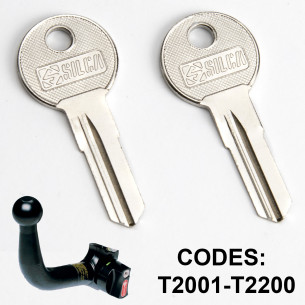 2x Bosal AHK key for Towbar Codes: T2001 - T2200