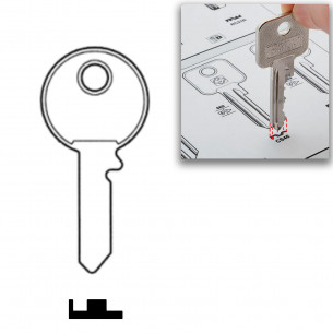 2x Union West Alloy Keys for Caravans and Garages Handles Classic Cars