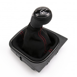 Alcantara Leather Gear Knob Shift Boot 5 Speed For VW - Aftermarket