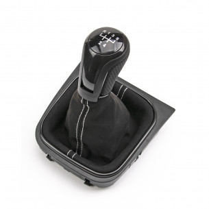 Alcantara Leather Gear Knob Shift Boot 5 Speed For VW - Aftermarket