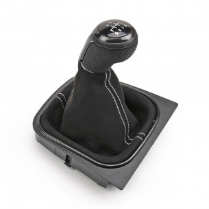 Alcantara Leather Gear Knob Shift Boot 5 Speed For VW - Aftermarket