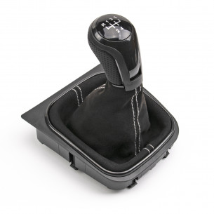 Alcantara Leather Gear Knob Shift Boot 5 Speed For VW - Aftermarket