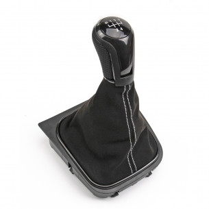 Alcantara Leather Gear Knob Shift Boot 5 Speed For VW - Aftermarket