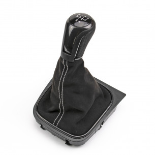 Alcantara Leather Gear Knob Shift Boot 5 Speed For VW - Aftermarket