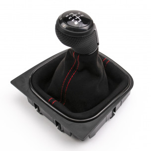 Alcantara Leather Gear Knob Shift Boot 5 Speed For VW - Aftermarket