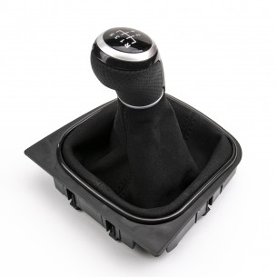 Alcantara Leather Gear Knob Shift Boot 5 Speed For VW - Aftermarket