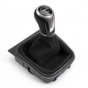 Alcantara Leather Gear Knob Shift Boot 5 Speed For VW - Aftermarket