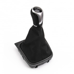 Alcantara Leather Gear Knob Shift Boot 5 Speed For VW - Aftermarket