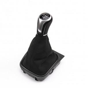 Alcantara Leather Gear Knob Shift Boot 5 Speed For VW - Aftermarket