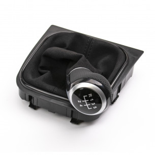 Alcantara Leather Gear Knob Shift Boot 5 Speed For VW - Aftermarket