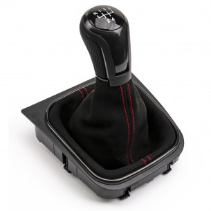 Alcantara Leather Gear Knob Shift Boot 5 Speed For VW - Aftermarket