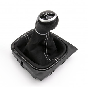 Alcantara Leather Gear Knob Shift Boot 5 Speed For VW - Aftermarket