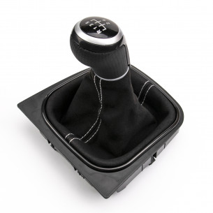 Alcantara Leather Gear Knob Shift Boot 5 Speed For VW - Aftermarket
