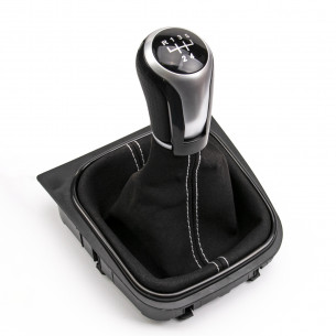 Alcantara Leather Gear Knob Shift Boot 5 Speed For VW - Aftermarket