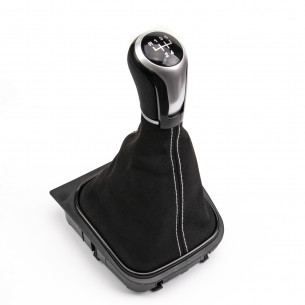 Alcantara Leather Gear Knob Shift Boot 5 Speed For VW - Aftermarket