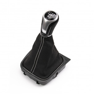 Alcantara Leather Gear Knob Shift Boot 5 Speed For VW - Aftermarket