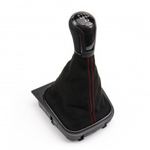 Alcantara Leather Gear Knob Shift Boot 5 Speed For VW - Aftermarket