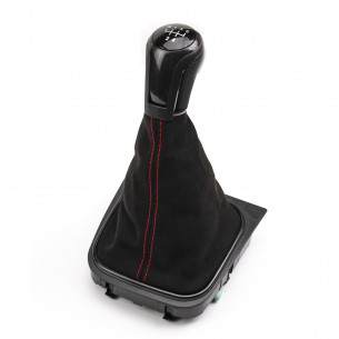 Alcantara Leather Gear Knob Shift Boot 5 Speed For VW - Aftermarket