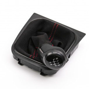 Alcantara Leather Gear Knob Shift Boot 5 Speed For VW - Aftermarket