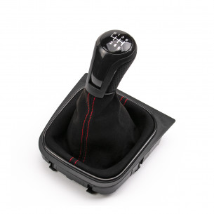 Alcantara Leather Gear Knob Shift Boot 6 Speed For VW - Aftermarket