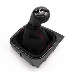 Alcantara Leather Gear Knob Shift Boot 6 Speed For VW - Aftermarket