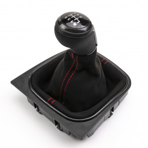 Alcantara Leather Gear Knob Shift Boot 6 Speed For VW - Aftermarket