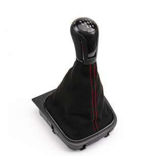 Alcantara Leather Gear Knob Shift Boot 6 Speed For VW - Aftermarket