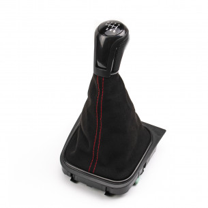 Alcantara Leather Gear Knob Shift Boot 6 Speed For VW - Aftermarket