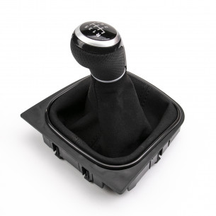 Alcantara Leather Gear Knob Shift Boot 6 Speed For VW - Aftermarket