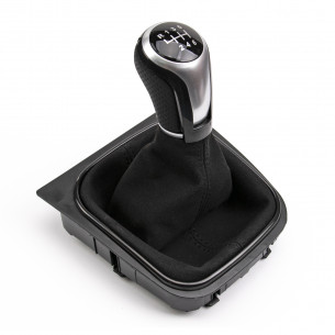 Alcantara Leather Gear Knob Shift Boot 6 Speed For VW - Aftermarket