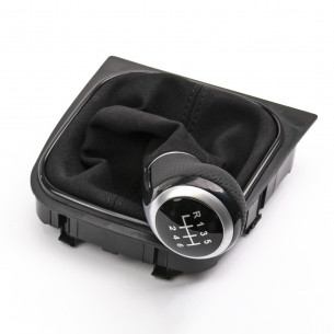 Alcantara Leather Gear Knob Shift Boot 6 Speed For VW - Aftermarket