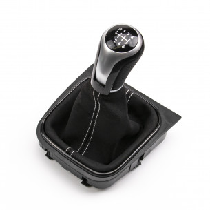 Alcantara Leather Gear Knob Shift Boot 6 Speed For VW - Aftermarket
