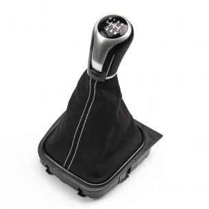 Alcantara Leather Gear Knob Shift Boot 6 Speed For VW - Aftermarket