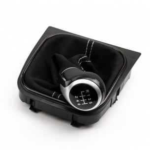 Alcantara Leather Gear Knob Shift Boot 6 Speed For VW - Aftermarket