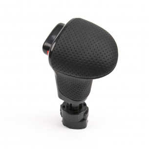 Black Gear Shift Knob Perforated Leather Automatic for Audi - Aftermarket