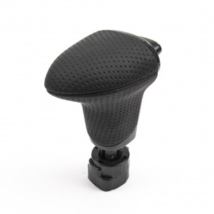 Black Gear Shift Knob Perforated Leather Automatic for Audi - Aftermarket