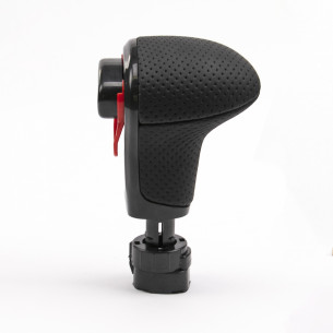 Black Gear Shift Knob Perforated Leather Automatic for Audi - Aftermarket
