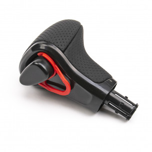 Black Gear Shift Knob Perforated Leather Automatic for Audi - Aftermarket