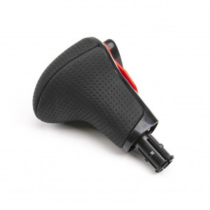 Black Gear Shift Knob Perforated Leather Automatic for Audi - Aftermarket