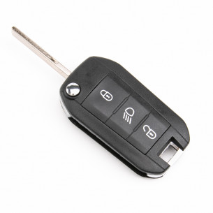 Peugeot Citroen Car Key Shell With 3 Buttons - Aftermarket