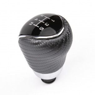 Carbon Leather Gear Shift Stick Knob 5-Speed For Ford - Aftermarket