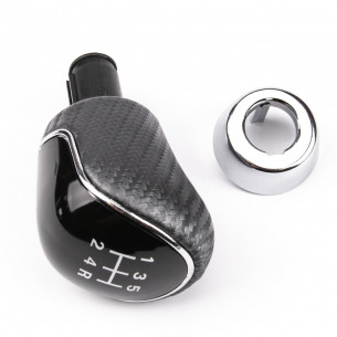 Carbon Leather Gear Shift Stick Knob 5-Speed For Ford - Aftermarket