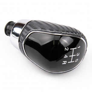 Carbon Leather Gear Shift Stick Knob 5-Speed For Ford - Aftermarket