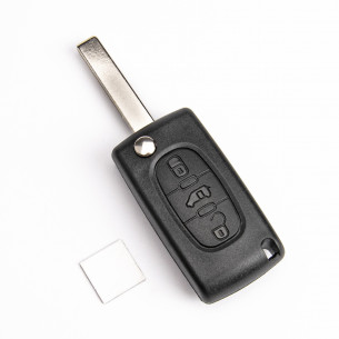 Fiat Citroen Peugeot Coque de Clé Avec 3 Boutons - Aftermarket
