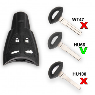 Emergency Key Blade HU66 for Saab 9-3 9-5