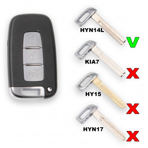 Emergency Key Blade HYN14L for Hyundai I30 IX35 Tucson Veloster - Aftermarket