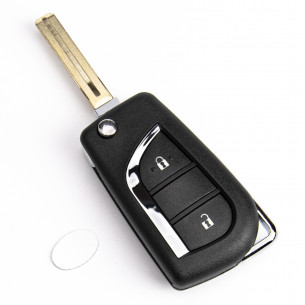 Key Cover for Toyota Avensis Aygo Corolla B3E2F2R With 2 Buttons - Aftermarket