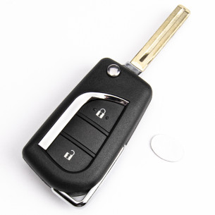 Key Cover for Toyota Avensis Aygo Corolla B3E2F2R With 2 Buttons - Aftermarket