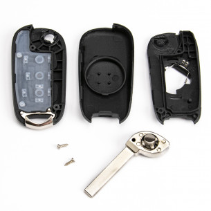 Opel Flip Key Housing With 3 Buttons - Aftermarket